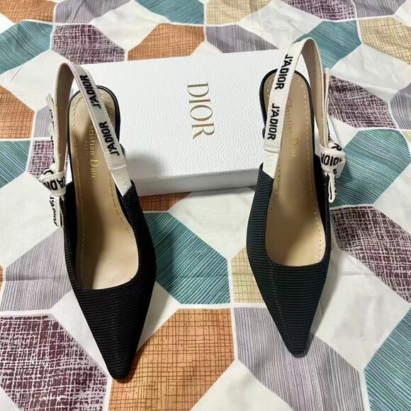 Dior Shoes - Dior Black Slingback Heels